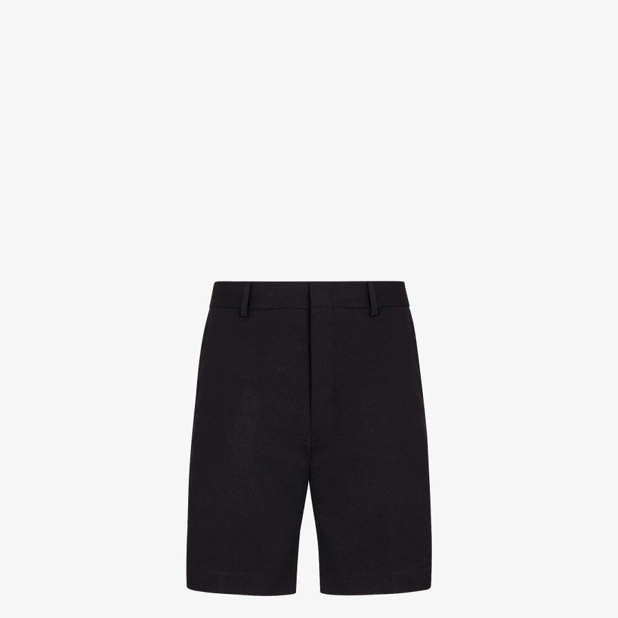 Men Fendi Pants & Shorts | Bermudas Black