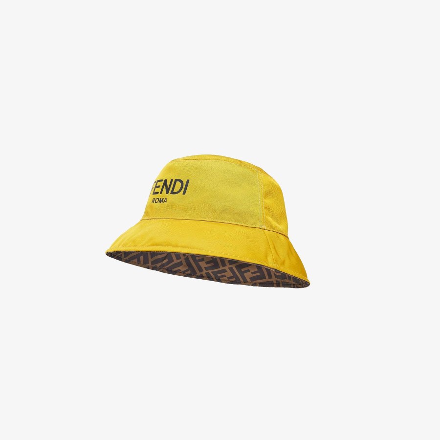 Kids Fendi Accessories | Junior Cloche Hat Yellow