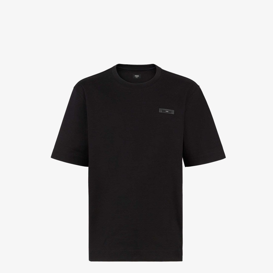 Men Fendi T-Shirts & Polos | T-Shirt Black