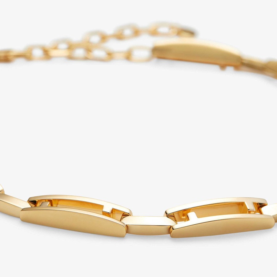 Women Fendi Necklaces | Fendi Stripes Necklace Gold