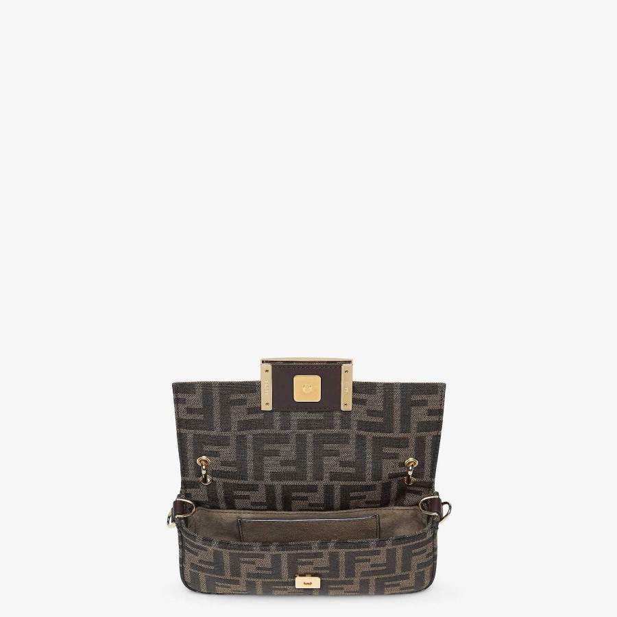 Women Fendi Mini Bags | Baguette Phone Pouch Brown