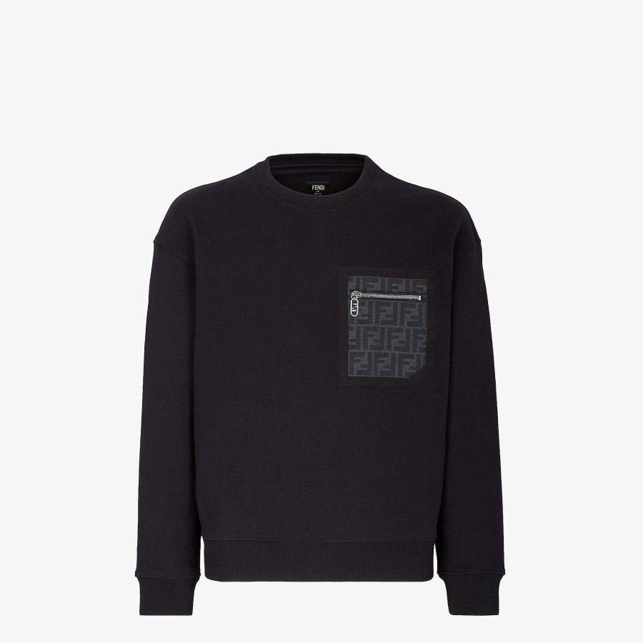 Men Fendi Sweatshirts | Sweatshirt Black