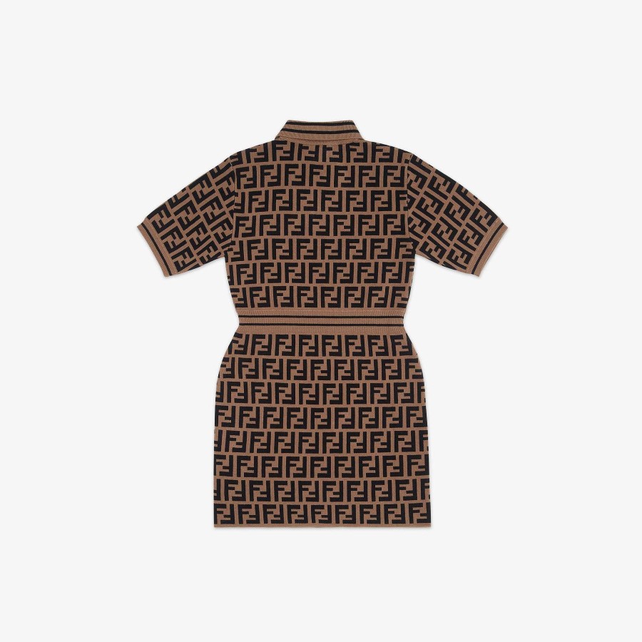 Kids Fendi Clothing | Junior Dress Brown