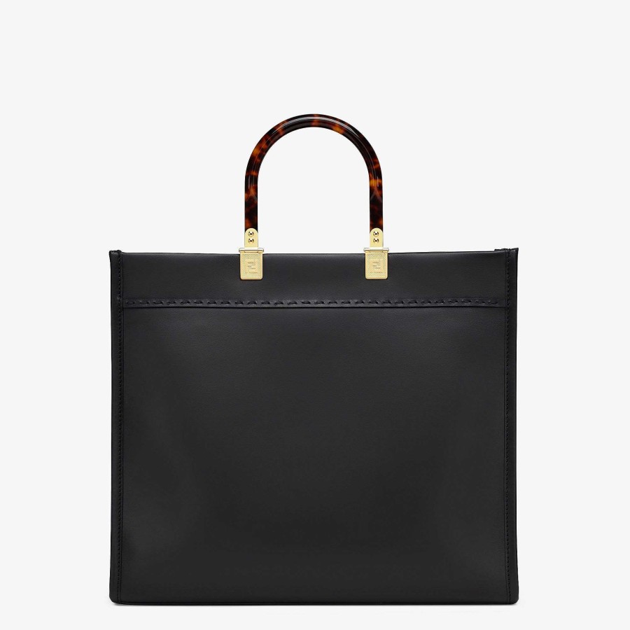 Women Fendi Tote Bags | Fendi Sunshine Medium Black