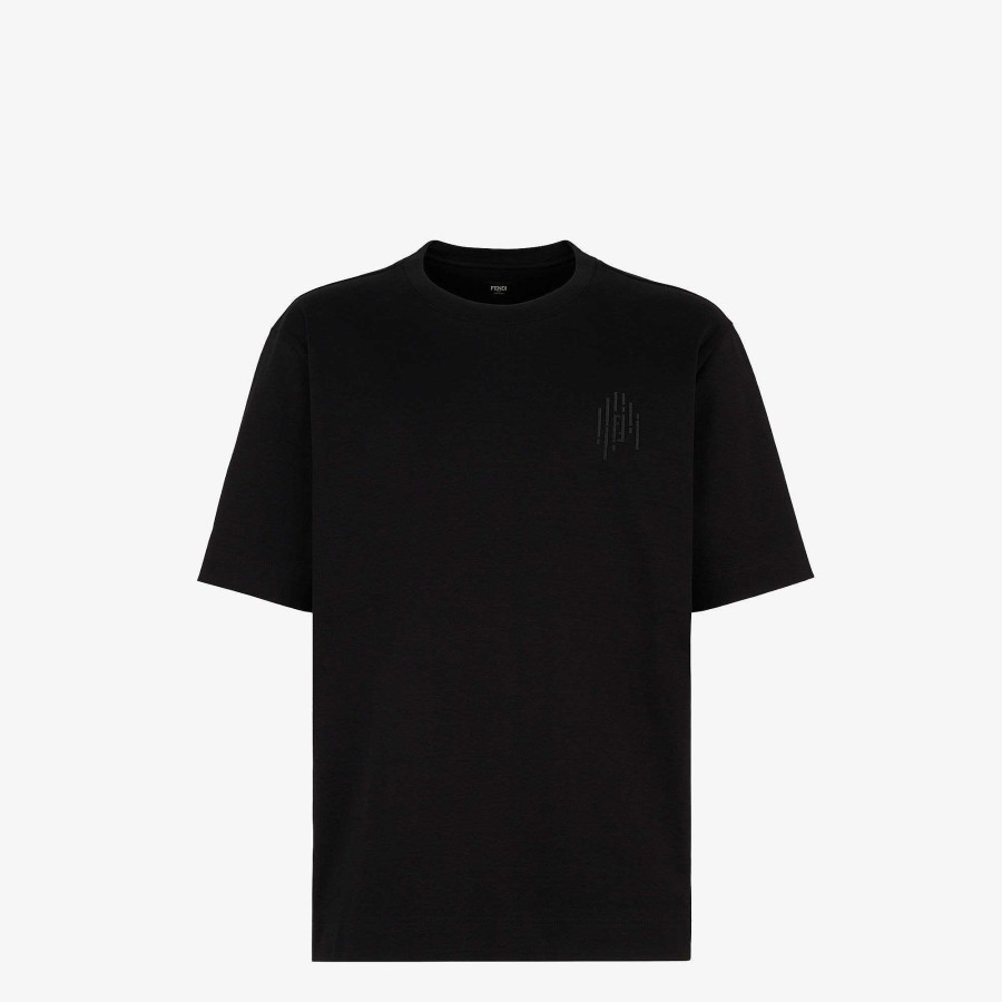 Men Fendi T-Shirts & Polos | T-Shirt Black