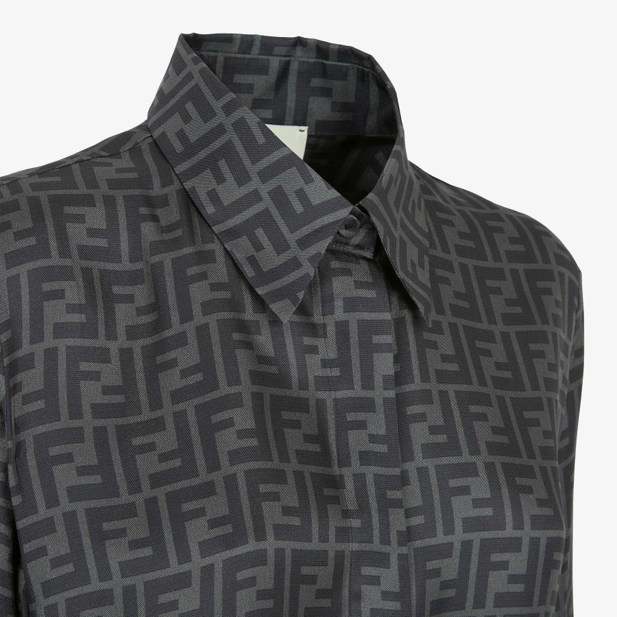 Women Fendi Tops & Shirts | Shirt Gray