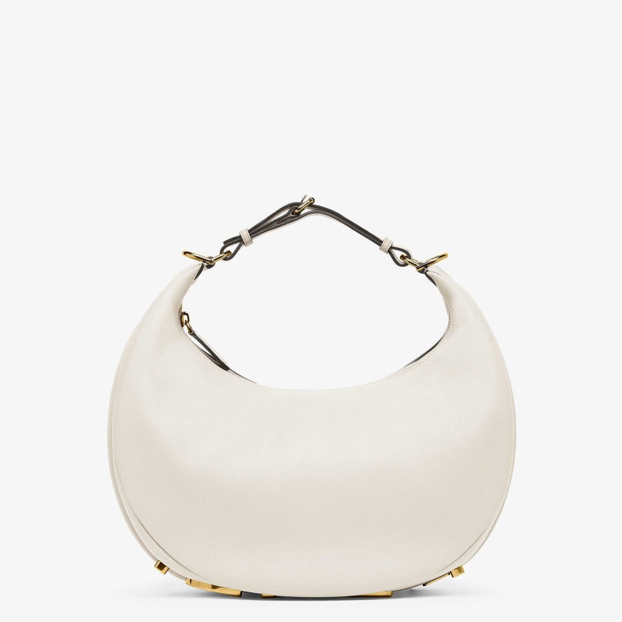 Women Fendi Hobo Bags | Fendigraphy Medium White