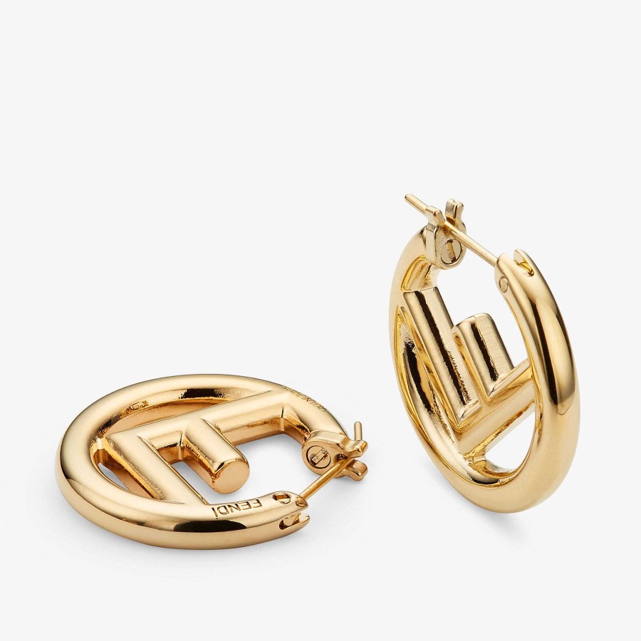 Women Fendi Earring & Brooches | F Is Fendi Earrings Gold