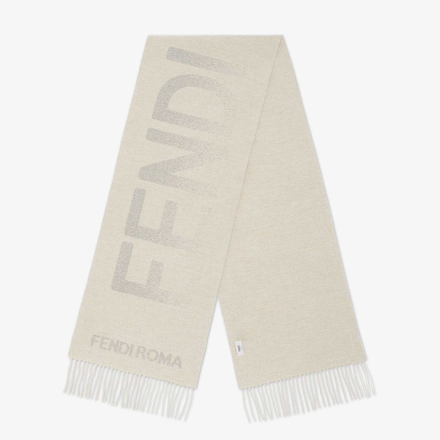 Women Fendi Scarves & Ponchos | Fendi Scarf Beige