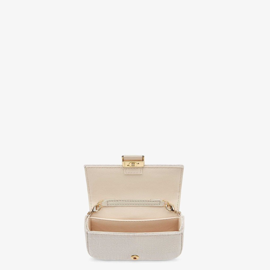 Women Fendi Miniature Bags | Nano Baguette Charm Beige