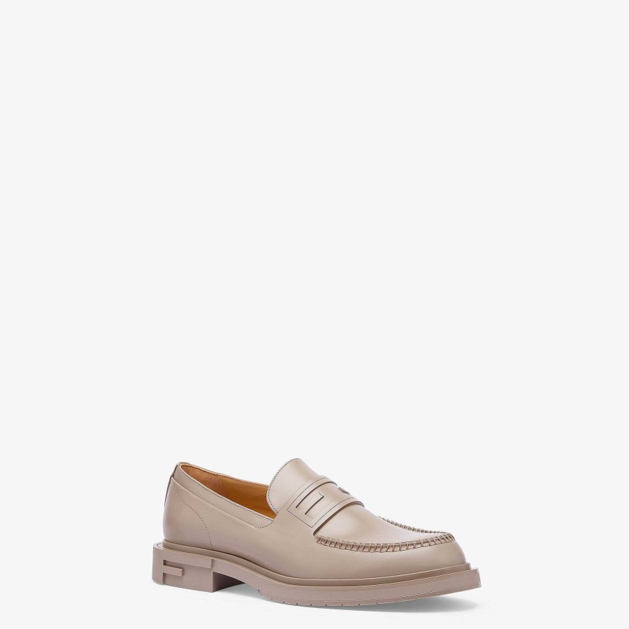 Men Fendi Loafers | Fendi Frame Loafers Gray