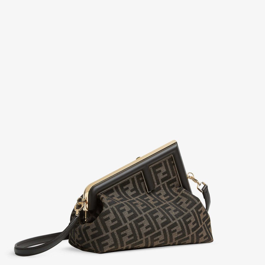 Women Fendi Clutches & Pouches | Fendi First Midi Brown