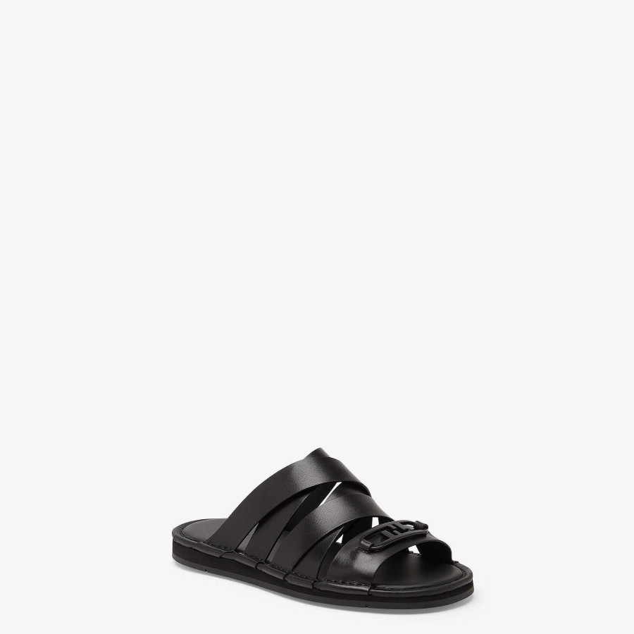 Men Fendi Slides & Sandals | Sandals Black