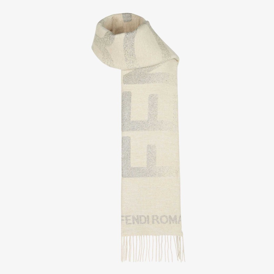 Women Fendi Scarves & Ponchos | Fendi Scarf Beige