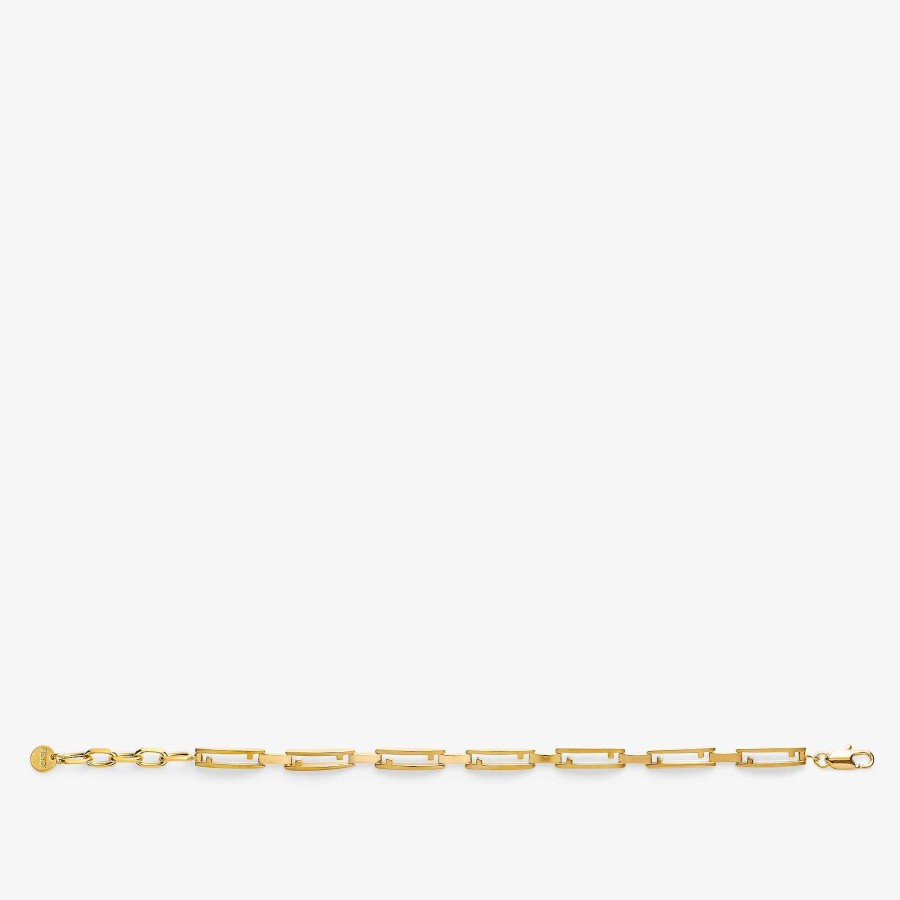 Women Fendi Bracelets | Fendi Stripes Bracelet Gold