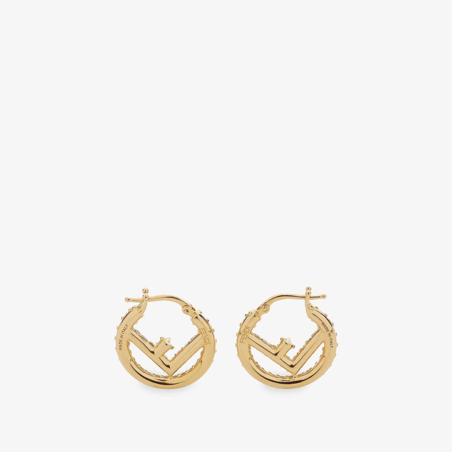 Women Fendi Earring & Brooches | F Is Fendi Earrings Gold