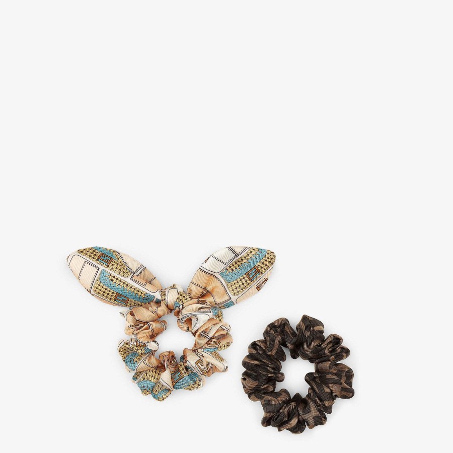 Women Fendi Hair Accessories | Hair Elastics Light Blue