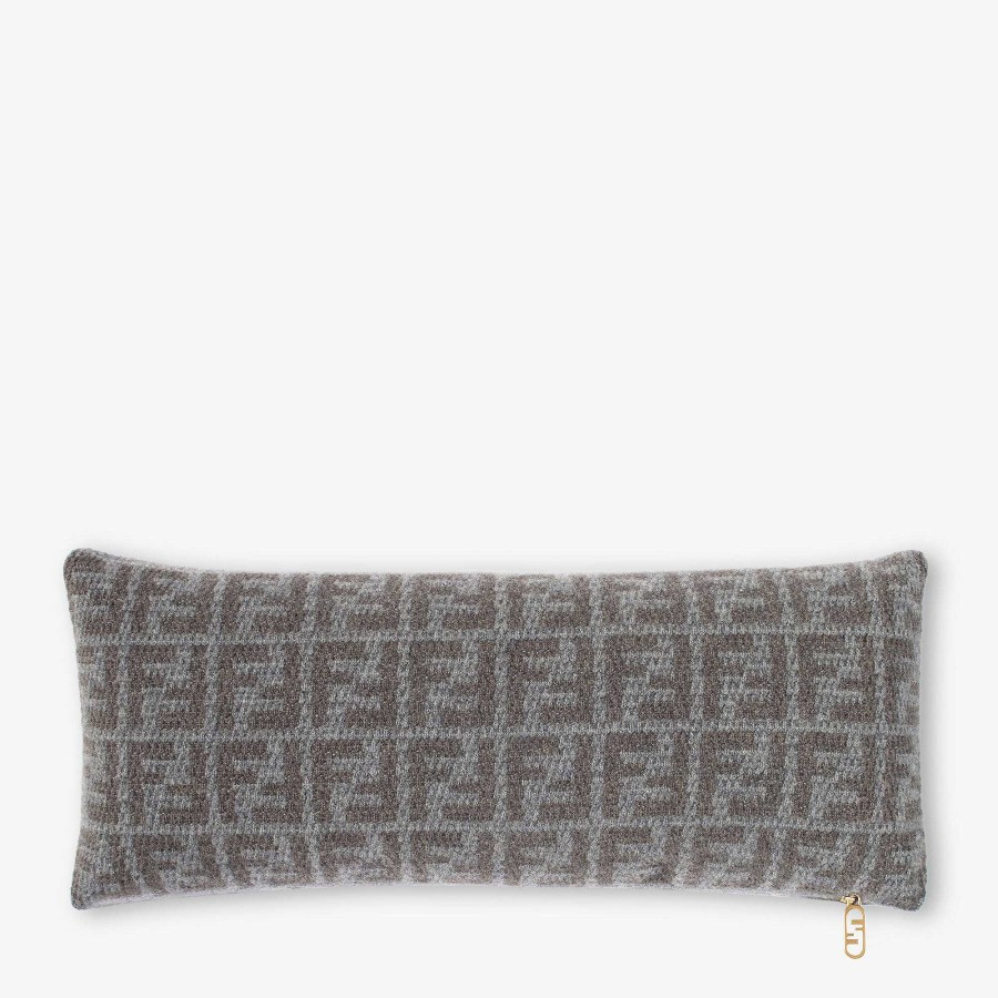 Home Decor & Lifestyle Fendi | Ff Rectangular Cushion Gray