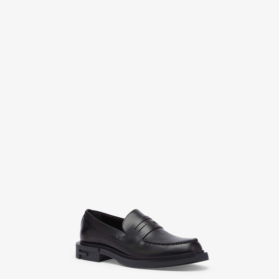 Men Fendi Loafers | Fendi Frame Loafers Black