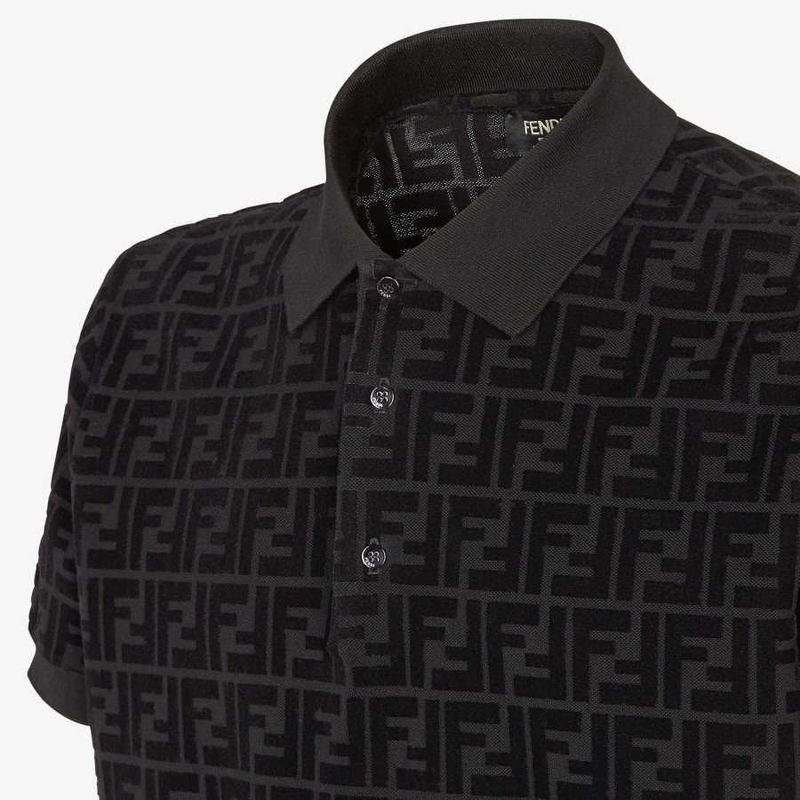 Men Fendi T-Shirts & Polos | Polo Shirt Black