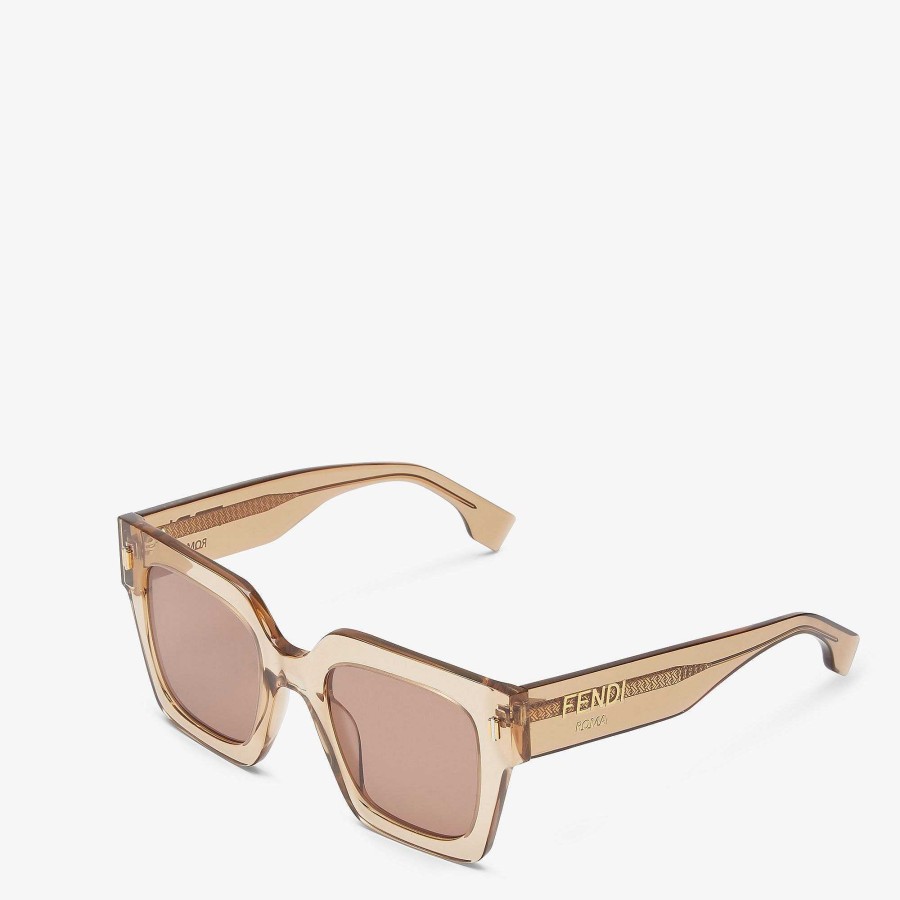 Women Fendi Sunglasses | Fendi Roma Beige