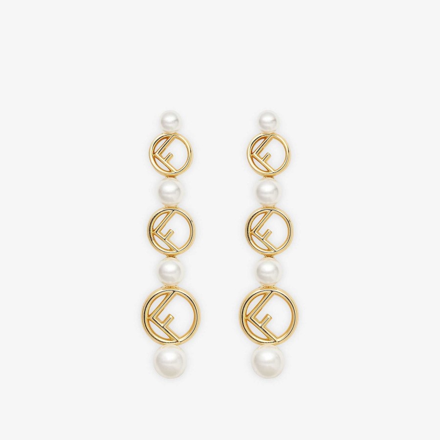 Women Fendi Earring & Brooches | F Is Fendi Earrings Gold