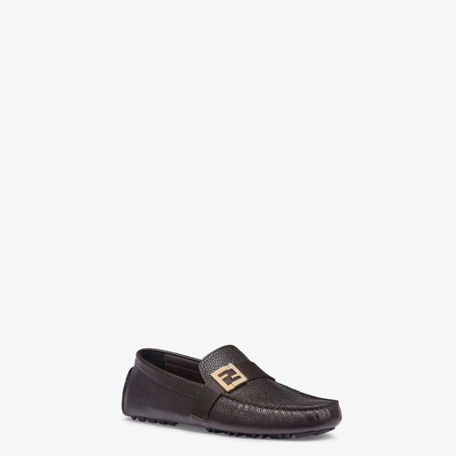 Men Fendi Loafers | Drivers Brown