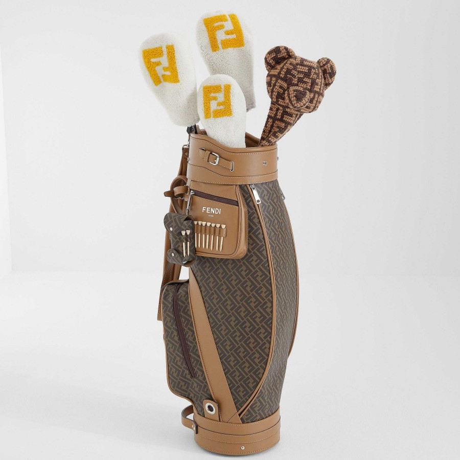 Men Fendi Travel & Lifestyle | Ff Golf Club Headcovers Brown