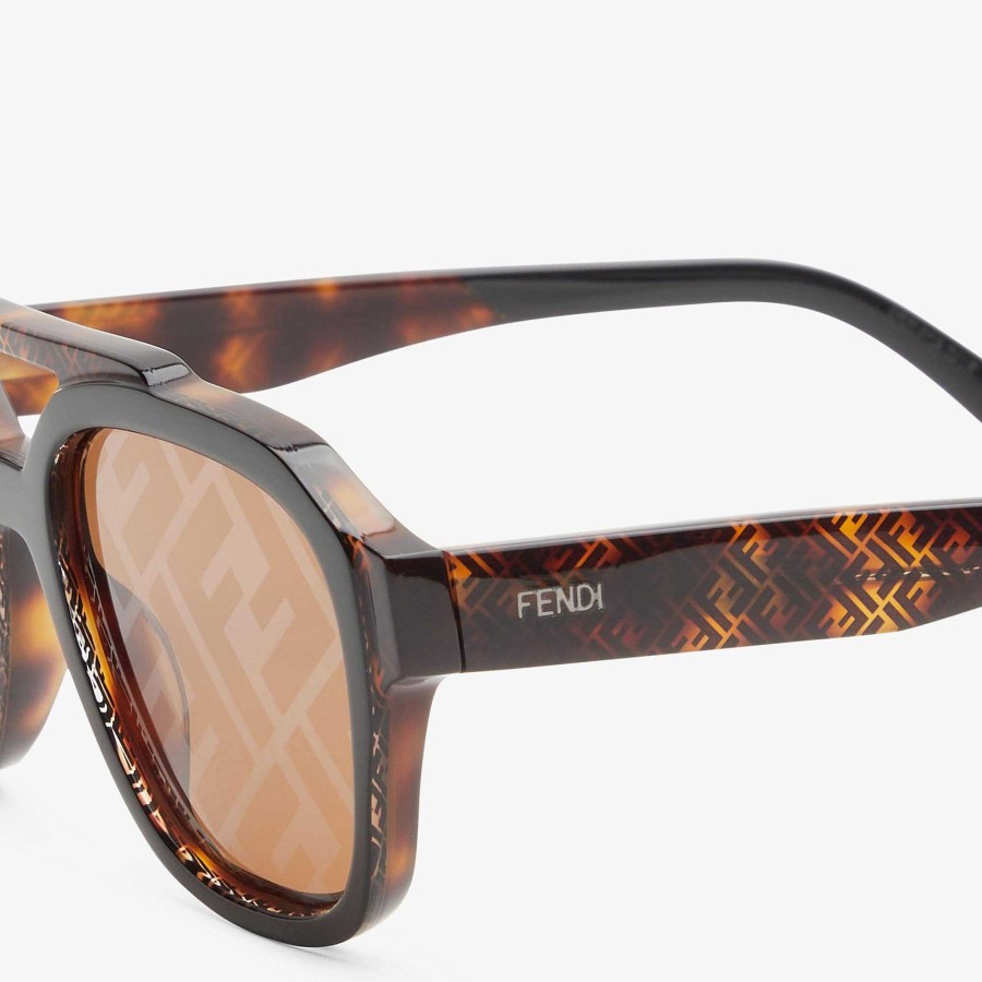 Men Fendi Sunglasses | Fendi Bilayer Brown