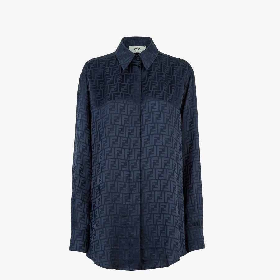 Women Fendi Tops & Shirts | Shirt Blue