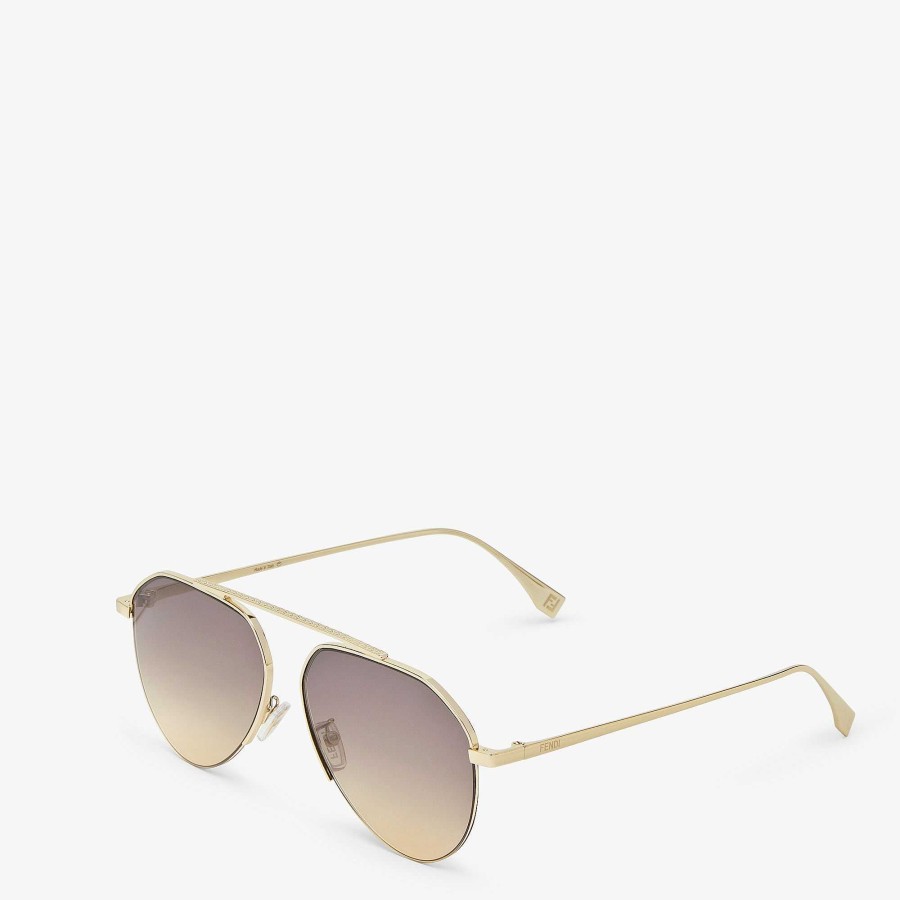 Men Fendi Sunglasses | Fendi Travel Gold