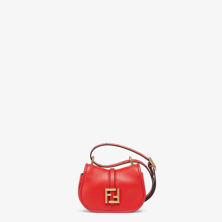 Women Fendi Miniature Bags | Fendi C'Mon Nano Red