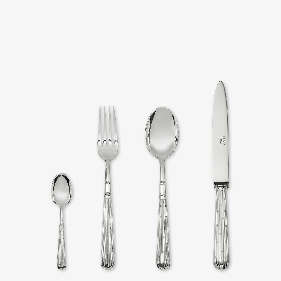 Home Decor & Lifestyle Fendi | Fendi Roma Fruit Flatware Set Silver