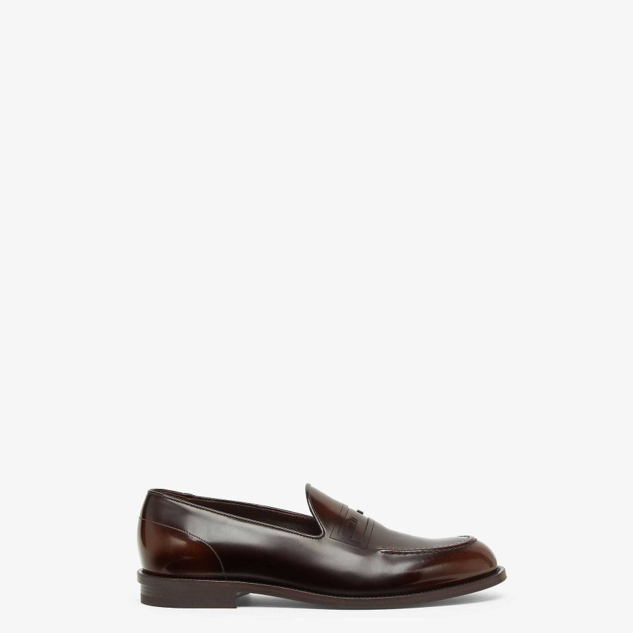 Men Fendi Loafers | Baguette Loafers Brown