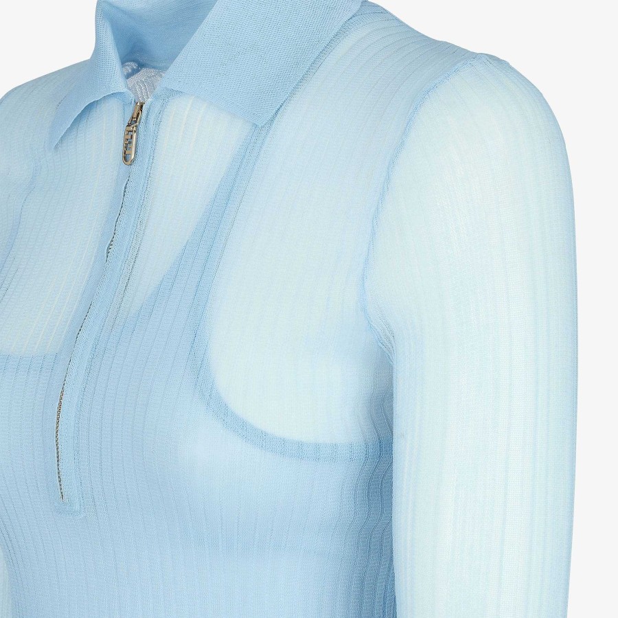 Women Fendi Knitwear | Sweater Light Blue