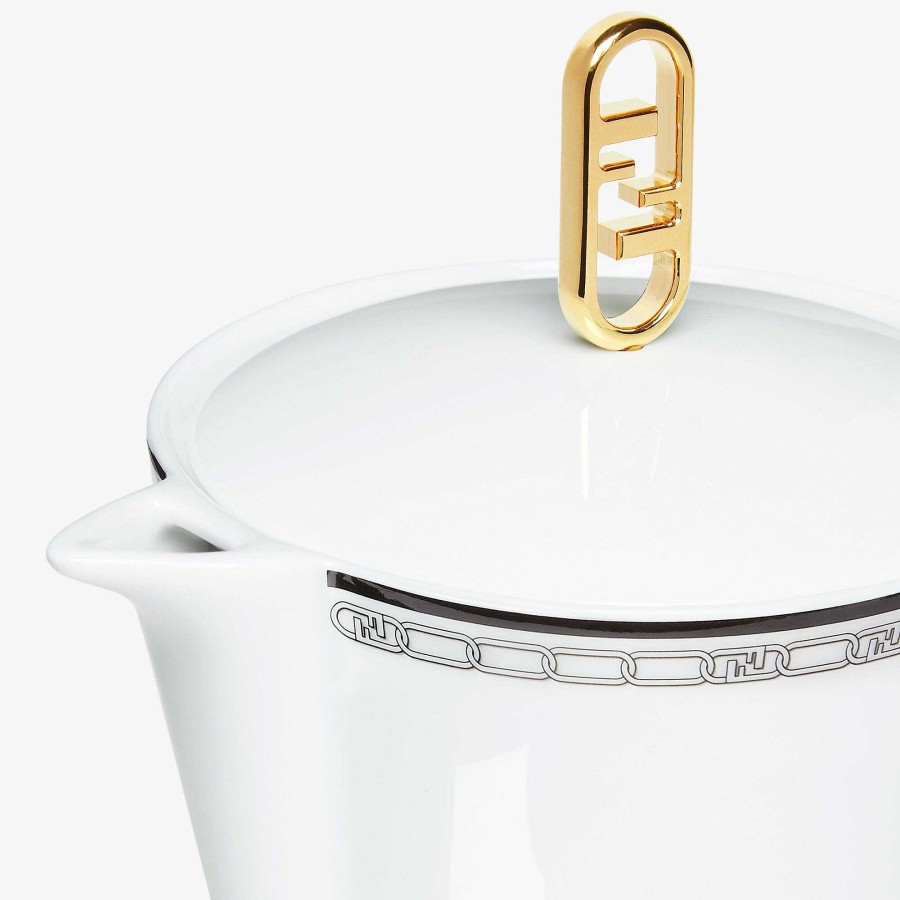 Home Decor & Lifestyle Fendi | Fendi O'Lock Coffee Pot White