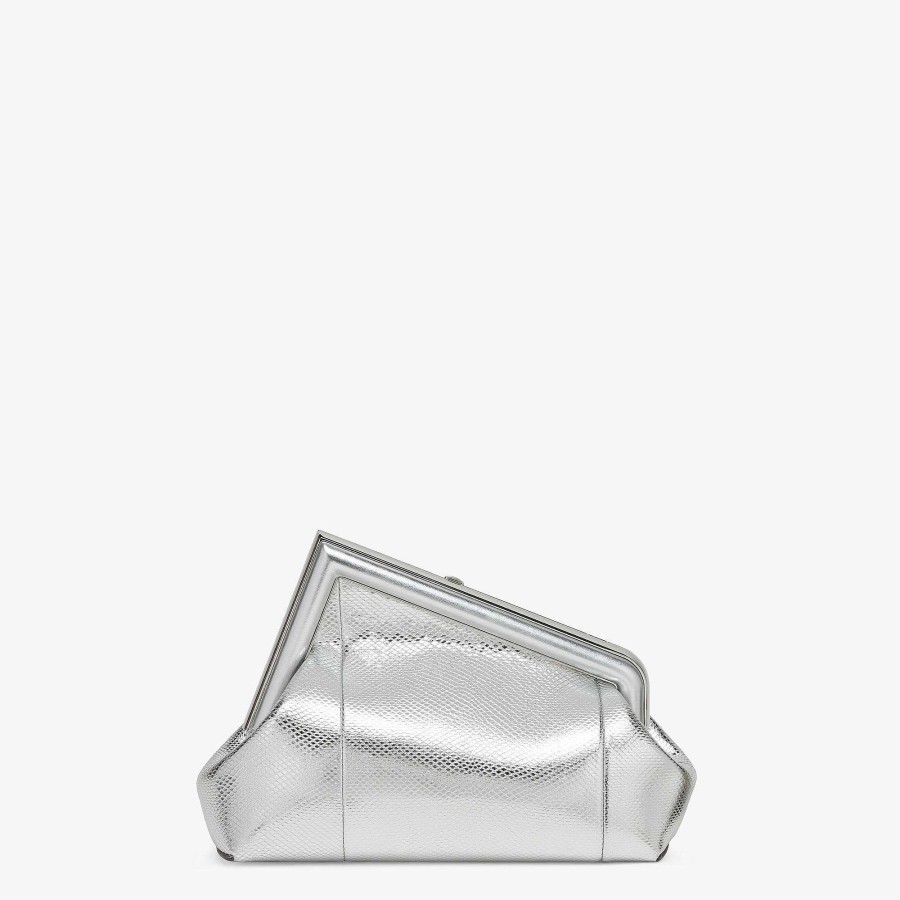 Women Fendi Exotic Bags | Fendi First Small Silver