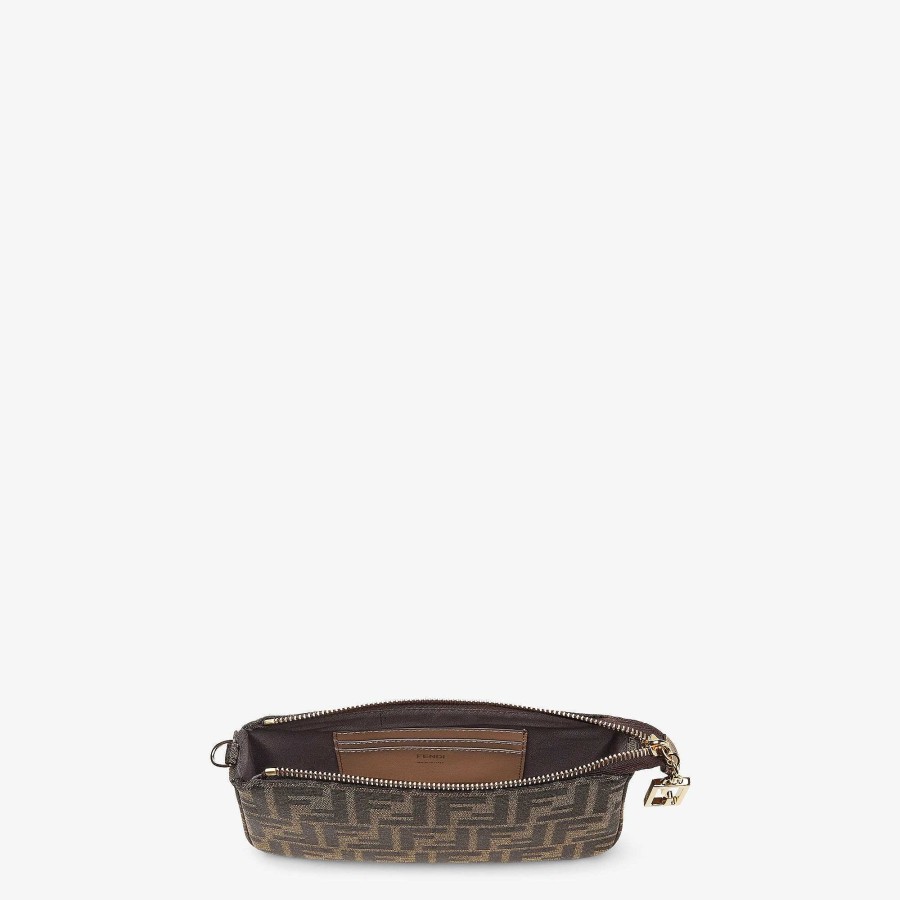 Women Fendi Clutches & Pouches | Baguette Pouch Brown