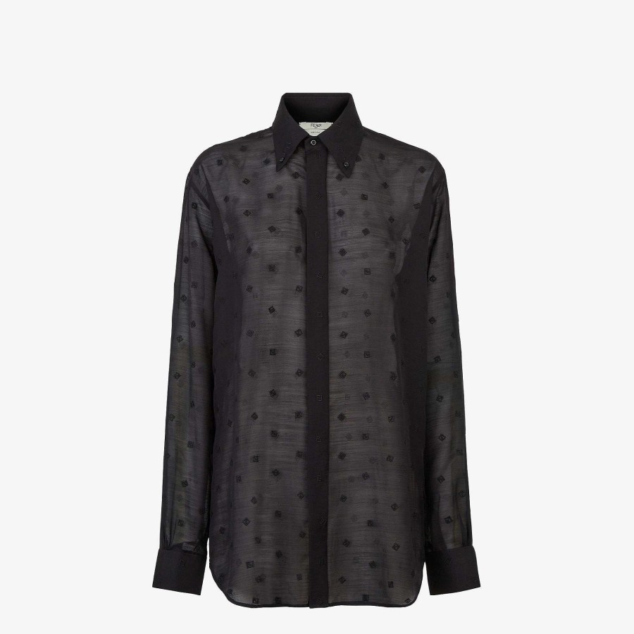 Women Fendi Tops & Shirts | Shirt Black