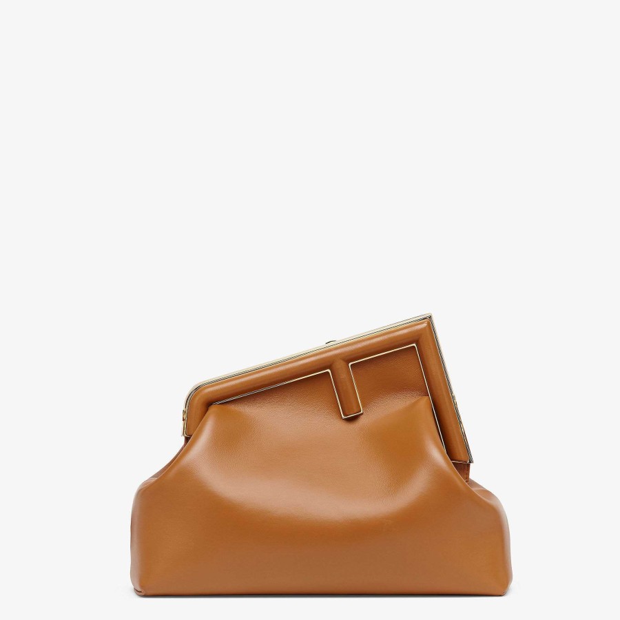 Women Fendi Clutches & Pouches | Fendi First Medium Brown