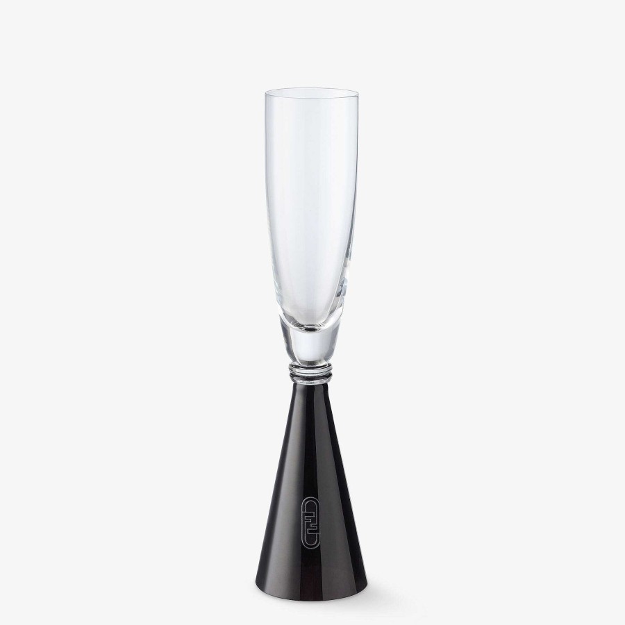 Home Decor & Lifestyle Fendi | Fendi O'Lock Champagne Glass Black