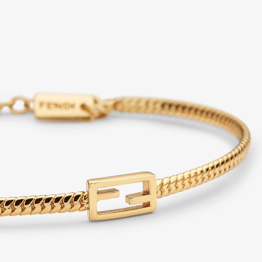 Women Fendi Bracelets | Baguette Bracelet Gold