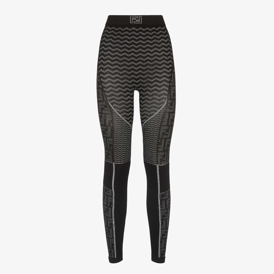 Women Fendi Skiwear | Leggings Black