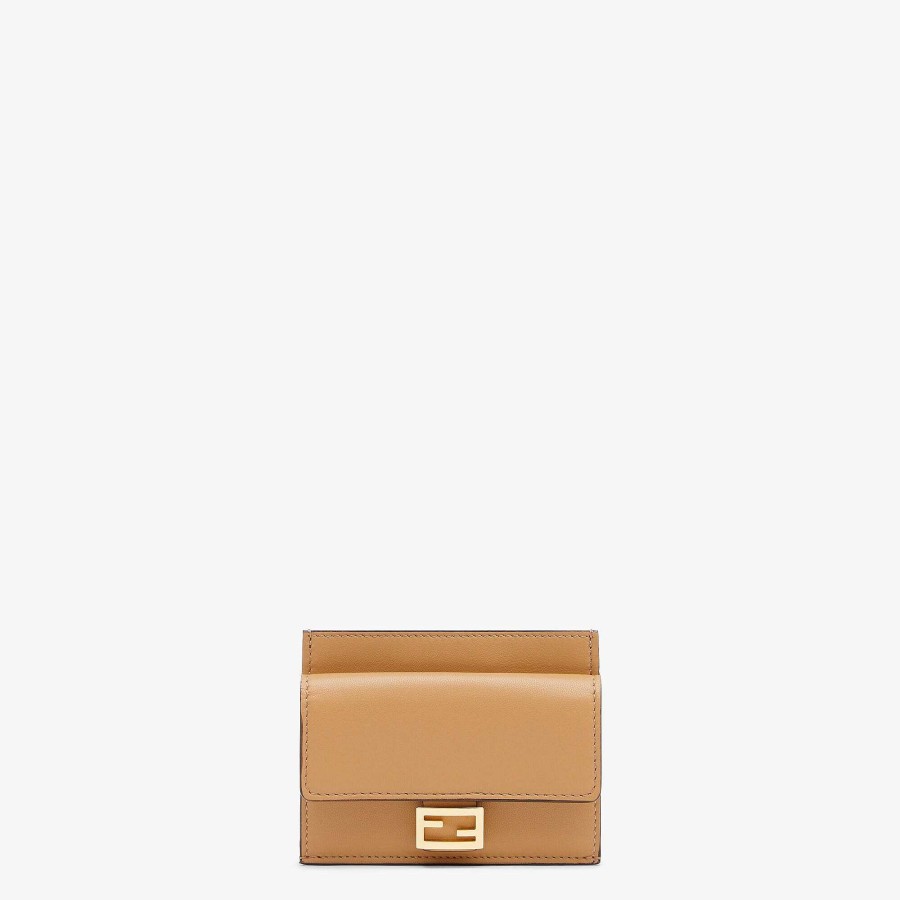 Women Fendi Card Holders & Small Accessories | Baguette Card Holder Beige