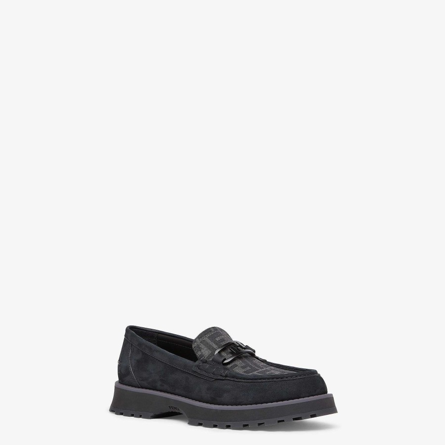 Men Fendi Loafers | Fendi O'Lock Loafers Black