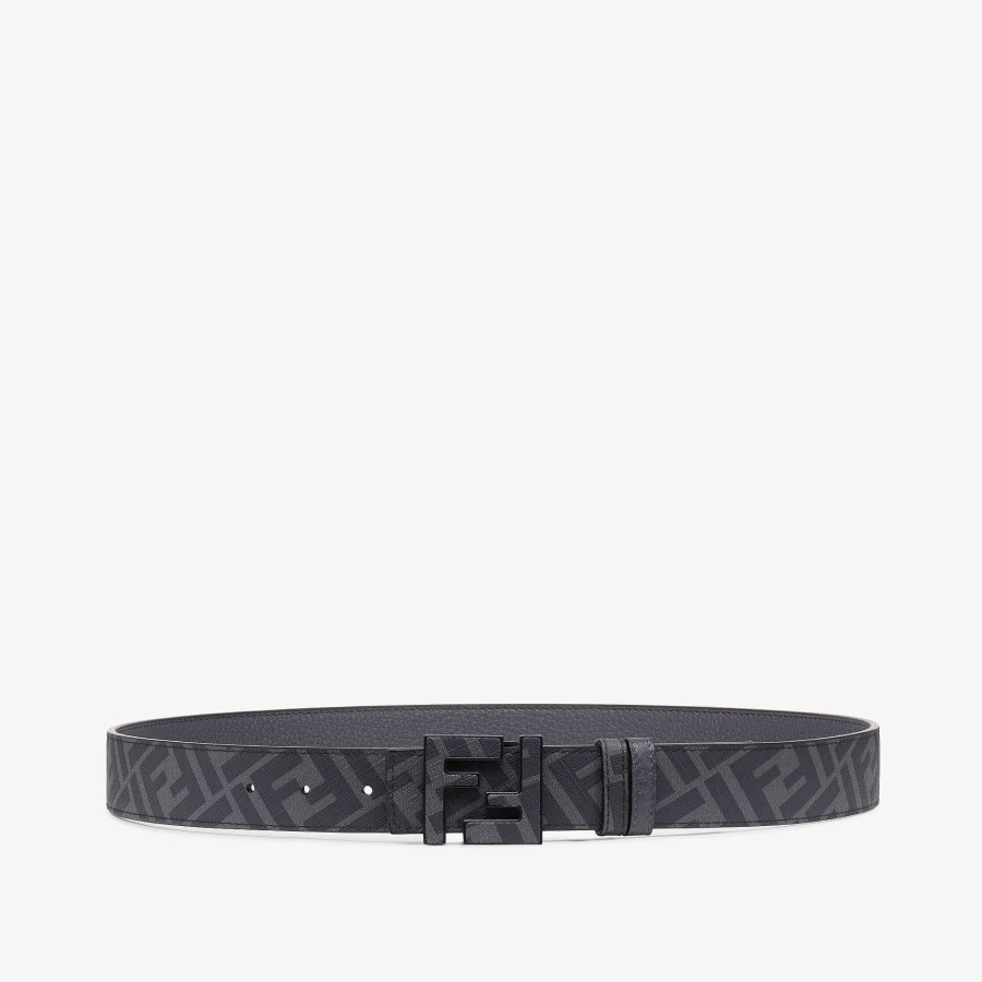 Men Fendi Belts | Ff Belt Gray