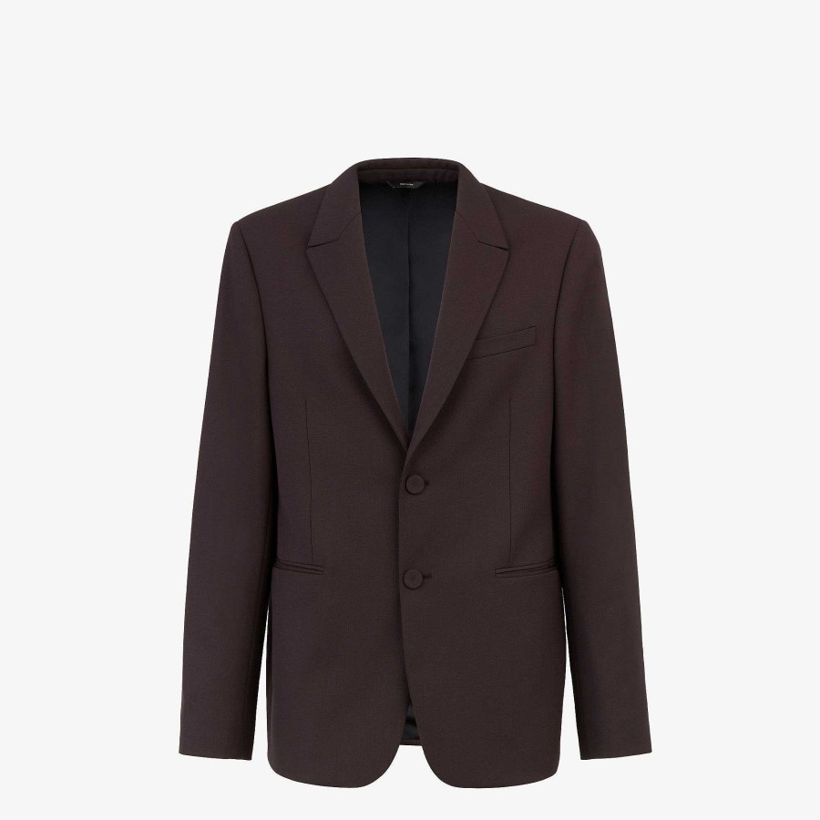 Men Fendi Jackets & Suits | Jacket Brown