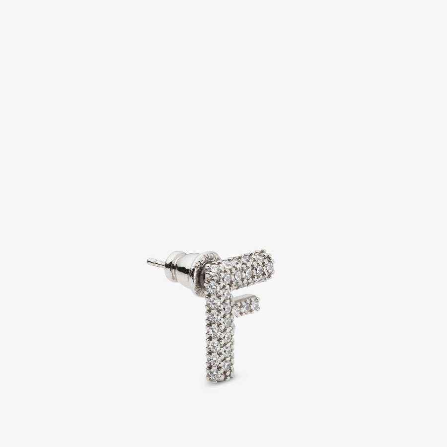 Men Fendi Earring | Fendi Five Earring Silver