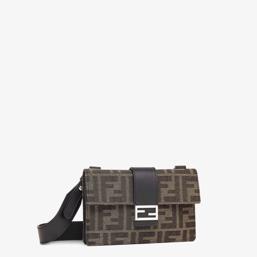 Men Fendi Pouches & Phone Cases | Baguette Pouch Brown