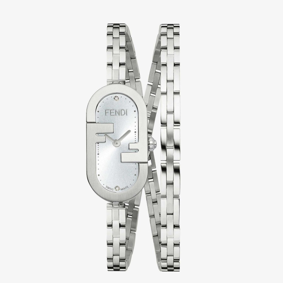 Women Fendi Bracelets | O'Lock Vertical Silver